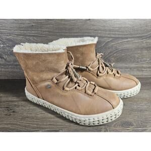 PAJAR Canada LIBERTY WOMENS WOOL INSULATED Tan Leather Ankle Winter BOOTS 8-8.5